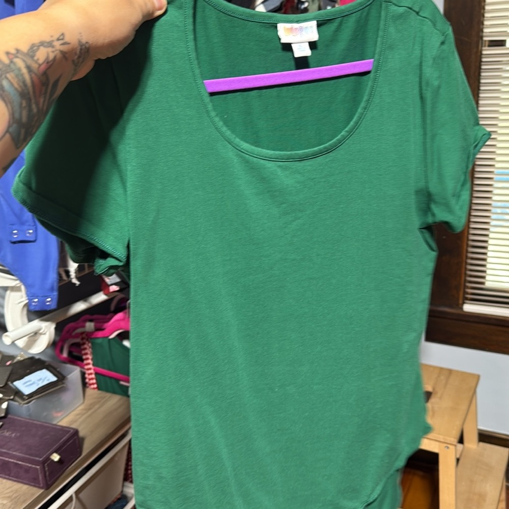 LuLaRoe Green Short Sleeve Bodysuit